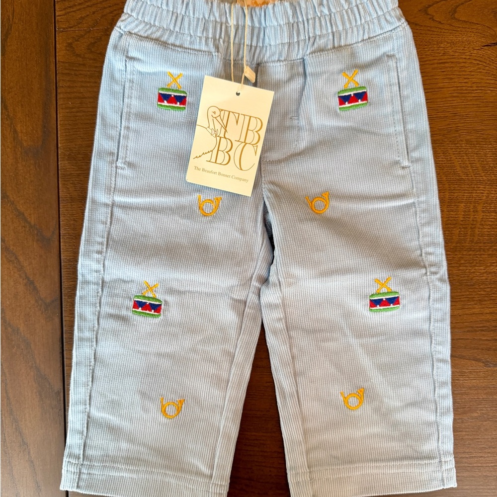 The Beaufort Bonnet Company Light Blue Embroidered Pants